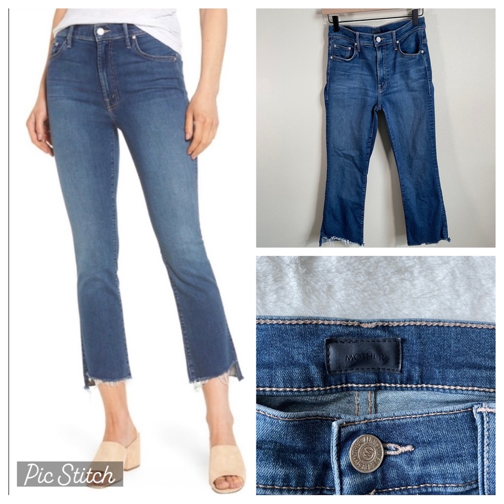 MOTHER jeans The Insider Crop Step Fray in Not So Fast Size 27